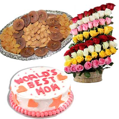 "Cake, Flowers N Dryfruits - Click here to View more details about this Product